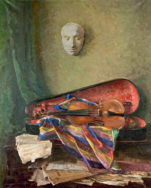 Самохвалов А.Н. Натюрморт со скрипкой. Конец 1950-х Самохвалов А.Н. Натюрморт со скрипкой. Конец 1950-х